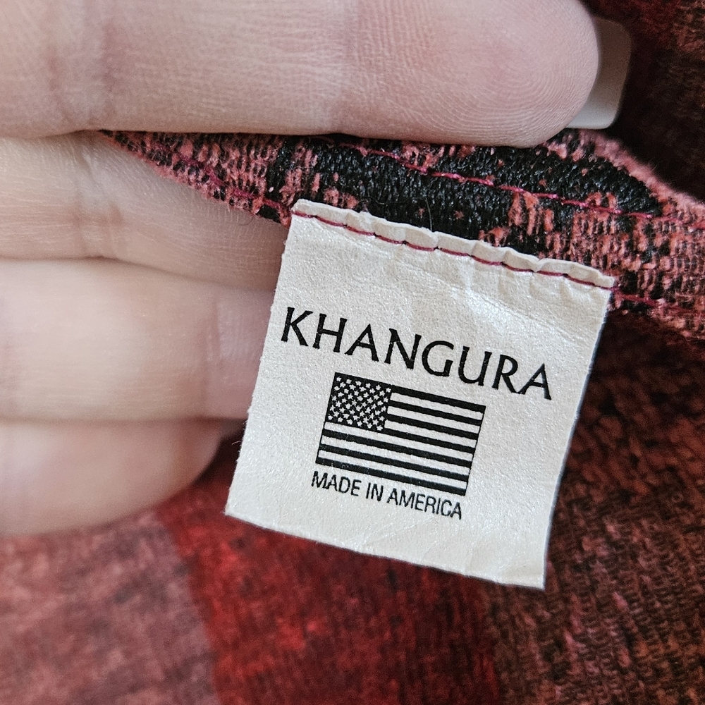 Khangura red and black button jacket size large - Picture 8 of 11